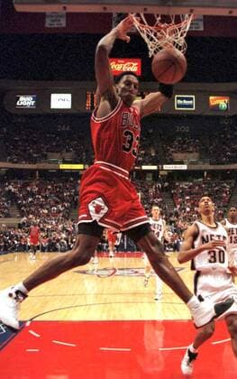 Scottie Pippen (Chicago Bulls) -  (NYP98012401) Basketball Herren NBA 1997 1998 Einzelbild New York, NY, N Y Basketball Herren NBA 1997 1998 Einzelbild New York, NY, N Y