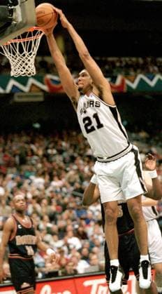 Tim Duncan (San Antonio Spurs) -  (SAP99031308) Basketball Herren NBA 1998 1999, Einzelbild San Antonio Basketball Herren NBA 1998 1999, Einzelbild San Antonio