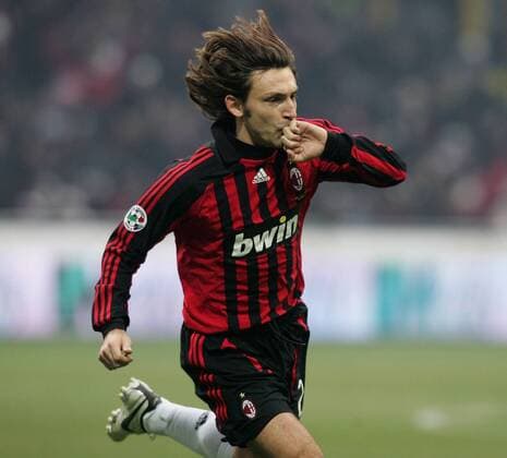 Andrea Pirlo (AC Mailand) - Torjubel -  Fußball Herren Serie A 2007 2008, 1. Italienische Liga, AC Mailand, Milan Einzelbild Mailand Freude, Begeisterung, Fußball Herren Serie A 2007 2008, 1. Italienische Liga, AC Mailand, Milan Einzelbild Mailand Freude, Begeisterung,