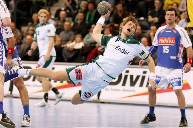 Manuel Späth (Göppingen) am Ball Handball 1. BL Herren Saison 2007 2008, Frisch Auf Göppingen - TBV Lemgo, FrischAuf, FA, FAG Einzelbild Stuttgart Dynamik, Handball 1. BL Herren Saison 2007 2008, Frisch Auf Göppingen - TBV Lemgo, FrischAuf, FA, FAG Einzelbild Stuttgart Dynamik,