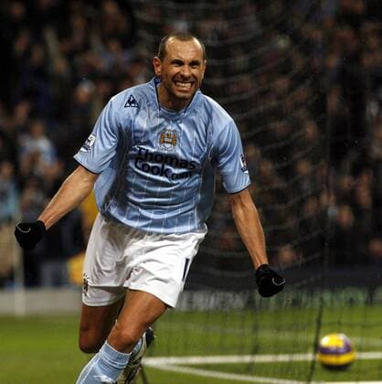 Martin Petrov (Manchester City) - Torjubel -  Fußball Herren English Premier League 2007 2008, 1. Englische Liga, Manchester City Einzelbild Manchester Freude, Begeisterung, Fußball Herren English Premier League 2007 2008, 1. Englische Liga, Manchester City Einzelbild Manchester Freude, Begeisterung,