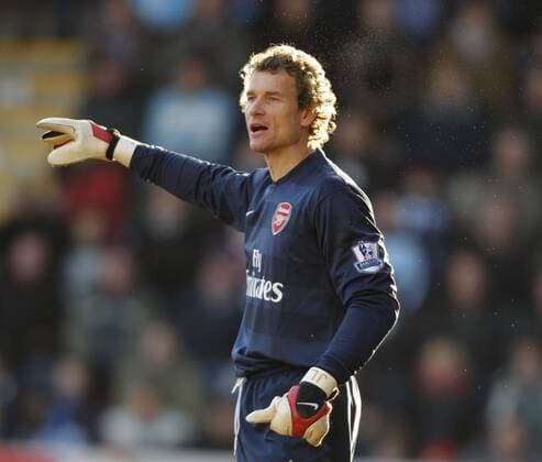Jens Lehmann (Arsenal) gibt Anweisungen - EDITORIAL USE ONLY. No use with unauthorised audio, video, data, fixture lists, club league logos or live services. Online in-match use limited to 120 images, no video emulation. No use in betting, games or single club league player publications. Fußball Herren FA Cup 2007 2008, English Premier League, 1. Englische Liga, Pokalspiel englischer Arsenal FC London Einzelbild Burnley Fußball Herren FA Cup 2007 2008, English Premier League, 1. Englische Liga, Pokalspiel englischer Arsenal FC London Einzelbild Burnley