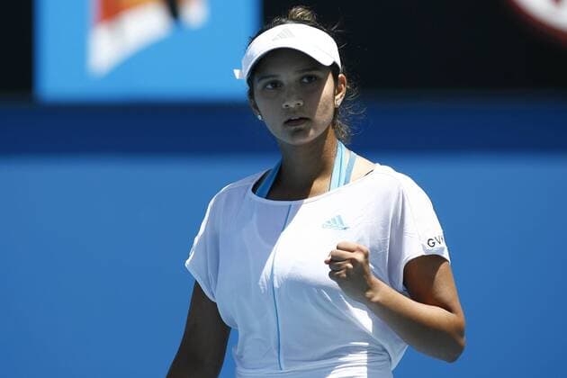 Sania Mirza (Indien) jubelt Tennis Damen Australian Open 2008, Grand Slam, WTA Tour Einzelbild Melbourne Freude, Tennis Damen Australian Open 2008, Grand Slam, WTA Tour Einzelbild Melbourne Freude,