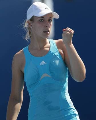 Sabine Lisicki (Deutschland) jubelt Tennis Damen Australian Open 2008, Grand Slam, WTA Tour Einzelbild Melbourne Freude, Tennis Damen Australian Open 2008, Grand Slam, WTA Tour Einzelbild Melbourne Freude,