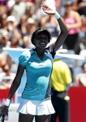Venus Williams (USA) dankt den Anhängern Tennis Damen Australian Open 2008, Grand Slam, WTA Tour Einzelbild Melbourne Freude, Tennis Damen Australian Open 2008, Grand Slam, WTA Tour Einzelbild Melbourne Freude,