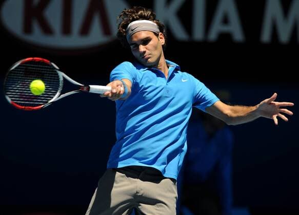 Roger Federer (Schweiz) -  Tennis Herren Australian Open 2008, Grand Slam, ATP Tour Einzelbild Melbourne Tennis Herren Australian Open 2008, Grand Slam, ATP Tour Einzelbild Melbourne