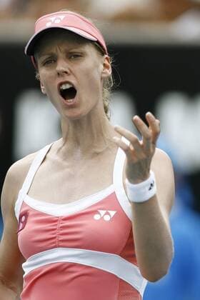 Elena Dementieva (Russland) verzweifelt Tennis Damen Australian Open 2008, Grand Slam, WTA Tour Einzelbild Melbourne Enttäuschung, Tennis Damen Australian Open 2008, Grand Slam, WTA Tour Einzelbild Melbourne Enttäuschung,