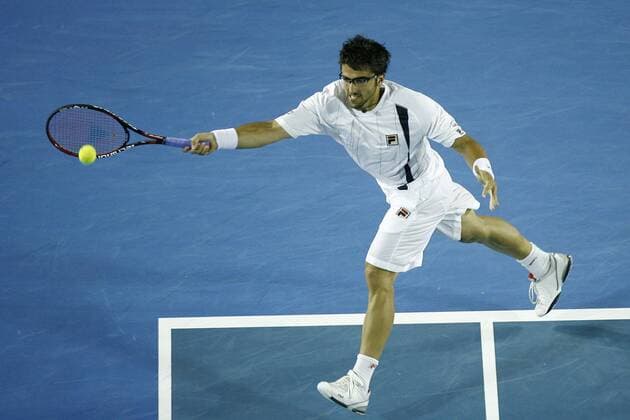 Janko Tipsarevic (Serbien) Tennis Herren Australian Open 2008, Grand Slam, ATP Tour Einzelbild Melbourne Dynamik, Tennis Herren Australian Open 2008, Grand Slam, ATP Tour Einzelbild Melbourne Dynamik,