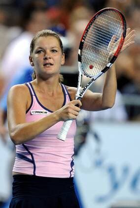 Agnieszka Radwanska (Polen) jubelt -  Tennis Damen Australian Open 2008, Grand Slam, WTA Tour Einzelbild Melbourne Tennis Damen Australian Open 2008, Grand Slam, WTA Tour Einzelbild Melbourne