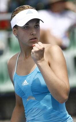 Sabine Lisicki (Deutschland) jubelt Tennis Damen Australian Open 2008, Grand Slam, WTA Tour Einzelbild Melbourne Freude, Tennis Damen Australian Open 2008, Grand Slam, WTA Tour Einzelbild Melbourne Freude,