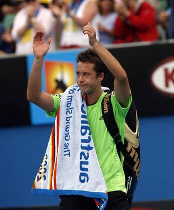 Philipp Kohlschreiber (Deutschland) scheidet in der 4. Runde aus Tennis Herren Australian Open 2008, Grand Slam, ATP Tour Einzelbild Melbourne Enttäuschung, Tennis Herren Australian Open 2008, Grand Slam, ATP Tour Einzelbild Melbourne Enttäuschung,