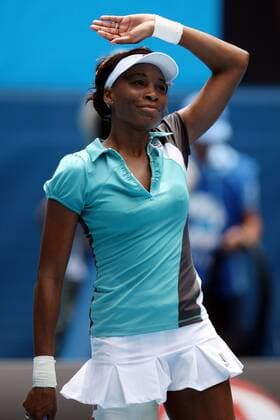 Venus Williams (USA) dankt den Anhängern Tennis Damen Australian Open 2008, Grand Slam, WTA Tour Einzelbild Melbourne Tennis Damen Australian Open 2008, Grand Slam, WTA Tour Einzelbild Melbourne