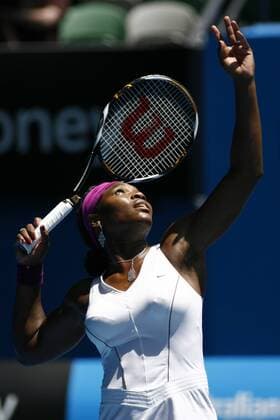 Serena Williams (USA) Tennis Damen Australian Open 2008, Grand Slam, WTA Tour, Viertelfinale Einzelbild Melbourne Tennis Damen Australian Open 2008, Grand Slam, WTA Tour, Viertelfinale Einzelbild Melbourne
