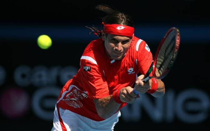 David Ferrer (Spanien) Tennis Herren Australian Open 2008, Grand Slam, ATP Tour Einzelbild Melbourne Dynamik, Tennis Herren Australian Open 2008, Grand Slam, ATP Tour Einzelbild Melbourne Dynamik,