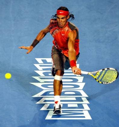 Rafael Nadal (Spanien) -  Tennis Herren Australian Open 2008, Grand Slam, ATP Tour Einzelbild Melbourne Dynamik, Tennis Herren Australian Open 2008, Grand Slam, ATP Tour Einzelbild Melbourne Dynamik,