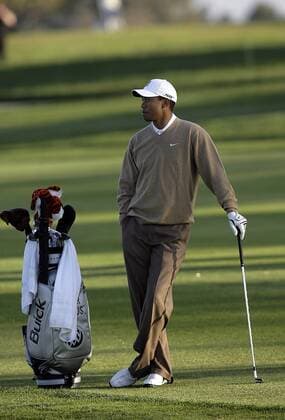 Tiger Woods (USA) nachdenklich - (Icon36959901) Golf Herren Buick Invitational 2008, PGA Tour, Einzelbild Torrey Pines San Diego Nachdenklichkeit, Golf Herren Buick Invitational 2008, PGA Tour, Einzelbild Torrey Pines San Diego Nachdenklichkeit, EDITORIAL USE ONLY