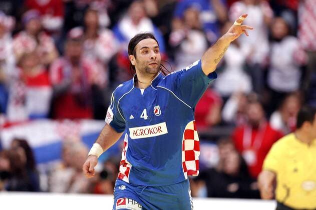 Ivano Balic (Kroatien) - Torjubel -  (pan24221) Handball Länderspiel Herren EM 2008, Nationalmannschaft, Nationaltrikot, Finale, Einzelbild Lillehammer Freude, Handball Länderspiel Herren EM 2008, Nationalmannschaft, Nationaltrikot, Finale, Einzelbild Lillehammer Freude,