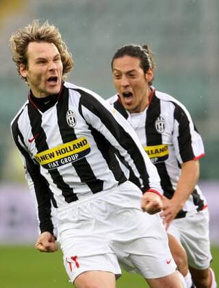 Pavel Nedved (li.) und Mauro Camoranesi (beide Juventus Turin) - Torjubel -  Fußball Herren Serie A 2007 2008, 1. Italienische Liga, Juventus Turin, Juve Gruppe Turin Freude, Begeisterung, Fußball Herren Serie A 2007 2008, 1. Italienische Liga, Juventus Turin, Juve Gruppe Turin Freude, Begeisterung,