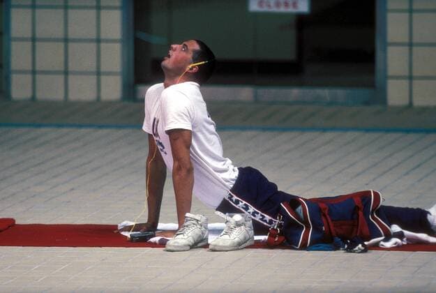 Matt Biondi (USA) macht sich warm Schwimmen OS Sommer Herren Olympische Spiele 1988, Sommerspiele Einzelbild Seoul Schwimmen OS Sommer Herren Olympische Spiele 1988, Sommerspiele Einzelbild Seoul
