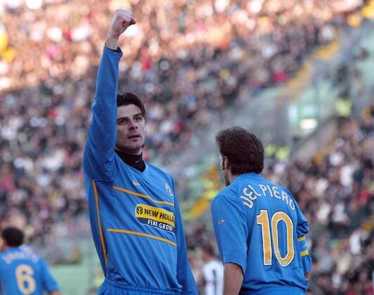 Vincenzo Iaquinta (li.) und Alessandro Del Piero (beide Juventus Turin) - Torjubel -  Fußball Herren Serie A 2007 2008, 1. Italienische Liga, Juventus Turin, Juve Gruppe premiumd Udine Freude, Fußball Herren Serie A 2007 2008, 1. Italienische Liga, Juventus Turin, Juve Gruppe premiumd Udine Freude,