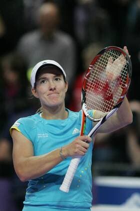Justine Henin (Belgien) bedankt sich -  Tennis Damen Proximus Diamond Games 2008, WTA Tour Einzelbild Antwerpen Tennis Damen Proximus Diamond Games 2008, WTA Tour Einzelbild Antwerpen
