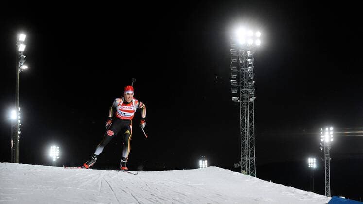 Michael Greis (Deutschland) Biathlon WM Herren WM 2008, 20km, 20 km, Kilometer, Totale Ostersund, Östersund, Oestersund Biathlon WM Herren WM 2008, 20km, 20 km, Kilometer, Totale Ostersund, Östersund, Oestersund