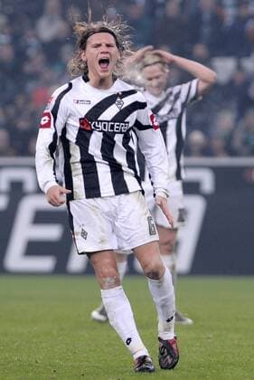 Eugen Polanski (Gladbach) wütend Fußball 2. BL Herren Saison 2007 2008, Borussia Mönchengladbach Einzelbild Mönchengladbach Wut, Verzweiflung, Enttäuschung, Fußball 2. BL Herren Saison 2007 2008, Borussia Mönchengladbach Einzelbild Mönchengladbach Wut, Verzweiflung, Enttäuschung,