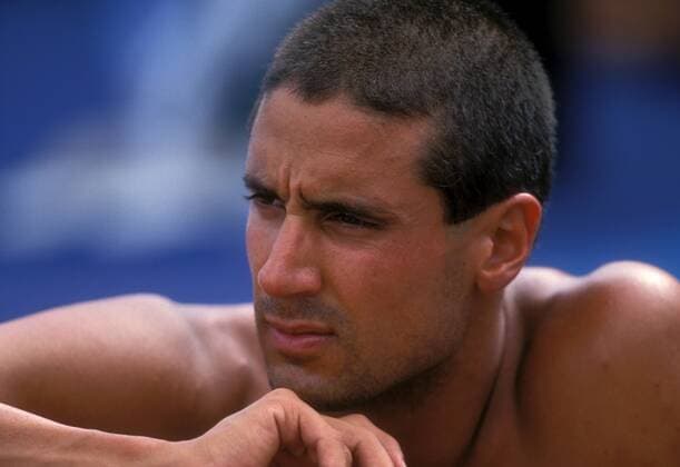 Matt Biondi (USA) skeptisch Schwimmen OS Sommer Herren Olympische Spiele 1992, Sommerspiele Porträt Aufnahmedatum geschätzt Barcelona Nachdenklichkeit, Skepsis, Schwimmen OS Sommer Herren Olympische Spiele 1992, Sommerspiele Porträt Aufnahmedatum geschätzt Barcelona Nachdenklichkeit, Skepsis,