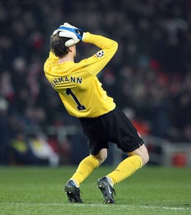 Torwart Jens Lehmann (Arsenal) verzweifelt -  Fußball EC 1 Herren Champions League 2007 2008, Arsenal FC London Einzelbild London Enttäuschung, Verzweiflung, Fußball EC 1 Herren Champions League 2007 2008, Arsenal FC London Einzelbild London Enttäuschung, Verzweiflung,