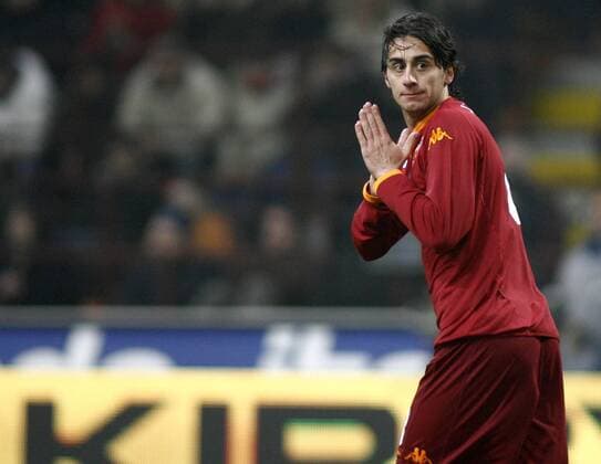 Alberto Aquilani (AS Rom) enttäuscht -  Fußball Herren Serie A 2007 2008, 1. Italienische Liga, AS Rom, Roma Einzelbild Mailand Fußball Herren Serie A 2007 2008, 1. Italienische Liga, AS Rom, Roma Einzelbild Mailand