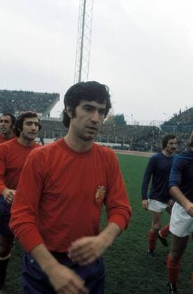 Jose Garate (Atletico Madrid) Fußball Herren Primera Division 1973 1974, 1. Spanische Liga, Einzelbild Aufnahmedatum geschätzt Fußball Herren Primera Division 1973 1974, 1. Spanische Liga, Einzelbild Aufnahmedatum geschätzt