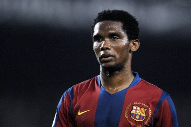 Samuel Eto o (FC Barcelona) Fußball Herren Primera Division 2007 2008, 1. Spanische Liga, Barca Einzelbild Barcelona Fußball Herren Primera Division 2007 2008, 1. Spanische Liga, Barca Einzelbild Barcelona