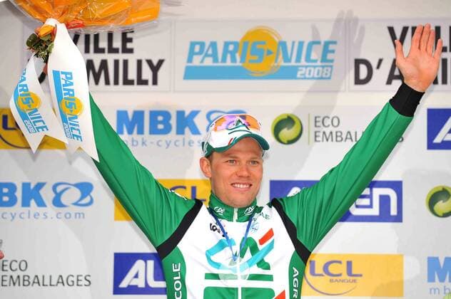 Thor Hushovd (Norwegen Credit Agricole) gewinnt den Paris Nizza Prolog 2008 -  Radsport Herren Paris Nizza 2008, Prolog, , Straßenradsport, Straße, Rad, Einzelzeitfahren, Zeitfahren Einzelbild Amily Begeisterung, Freude, Radsport Herren Paris Nizza 2008, Prolog, , Straßenradsport, Straße, Rad, Einzelzeitfahren, Zeitfahren Einzelbild Amily Begeisterung, Freude,