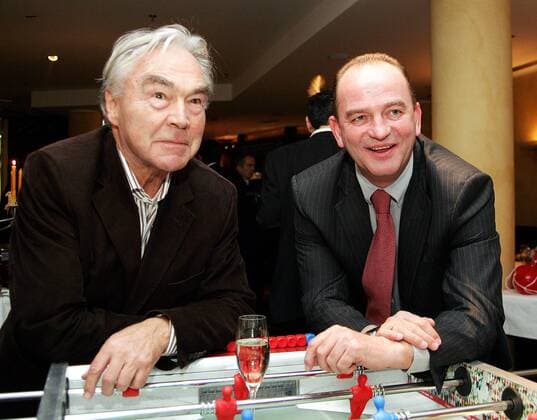 Josef Mauhart (li.) und Herbert Prohaska (beide Österreich) anlässlich der Veranstaltung Österreich am Ball -  Fußball Herren Vorschau EM 2008, EURO, Österreich am Ball, Botschafter der Leidenschaft Gruppe Wien Fußball Herren Vorschau EM 2008, EURO, Österreich am Ball, Botschafter der Leidenschaft Gruppe Wien