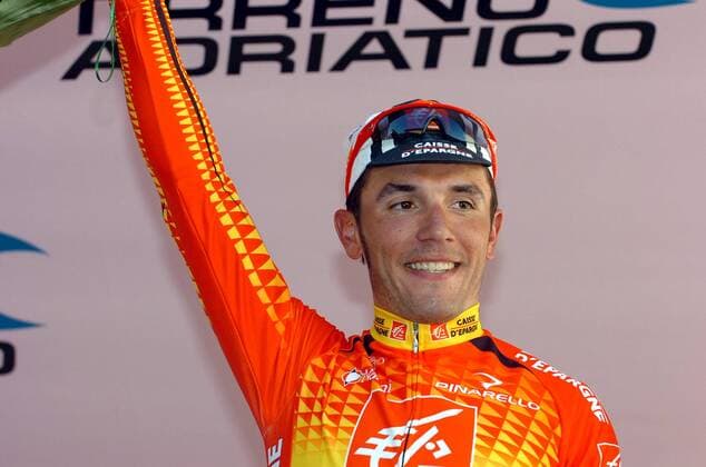 Joaquim Rodriguez (Spanien Caisse d Epargne) gewinnt die 3. Etappe der Tirreno Adriatico 2008 -  Radsport Herren Tirreno Adriatico 2008, Straßenradsport, Straße, Rad Einzelbild 3. Etappe: Gubbio - Montelupone Freude, Radsport Herren Tirreno Adriatico 2008, Straßenradsport, Straße, Rad Einzelbild 3. Etappe: Gubbio - Montelupone Freude,