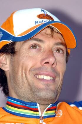 Etappensieger Oscar Freire (Spanien Rabobank) gut gelaunt -  Radsport Herren Tirreno Adriatico 2008, Straßenradsport, Straße, Rad Porträt 6. Etappe: Civitanova Marche - Castelfidaro Radsport Herren Tirreno Adriatico 2008, Straßenradsport, Straße, Rad Porträt 6. Etappe: Civitanova Marche - Castelfidaro