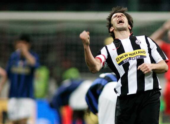 Alessandro del Piero (Juventus Turin) - Schlussjubel - Fußball Herren Serie A 2007 2008, 1. Italienische Liga, Juventus Turin, Juve, Vdig Einzelbild Mailand Begeisterung, Freude, Fußball Herren Serie A 2007 2008, 1. Italienische Liga, Juventus Turin, Juve, Vdig Einzelbild Mailand Begeisterung, Freude,