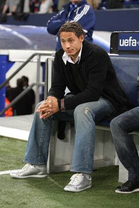 Jermaine Jones (Schalke) muss gesperrt zuschauen Fußball EC 1 Herren Champions League 2007 2008, FC Schalke 04 Einzelbild Gelsenkirchen Enttäuschung, Fußball EC 1 Herren Champions League 2007 2008, FC Schalke 04 Einzelbild Gelsenkirchen Enttäuschung,