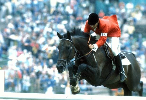 Hans Günther Winkler (BR Deutschland) auf Torphy Pferdesport OS Sommer Herren Olympische Spiele 1976, Sommerspiele, Reiten, Reitsport Springen Springreiten Vdia Einzelbild Montreal Dynamik, Pferdesport OS Sommer Herren Olympische Spiele 1976, Sommerspiele, Reiten, Reitsport Springen Springreiten Vdia Einzelbild Montreal Dynamik,