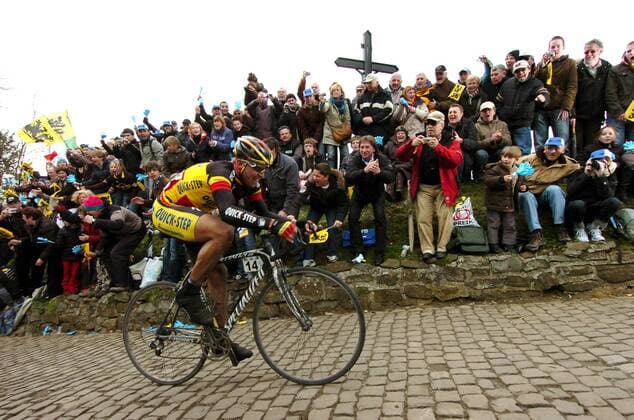 Stijn Devolder (Belgien Quick Step Innergetic) - Radsport Herren Flandernrundfahrt 2008, Flandern Rundfahrt, ProTour, Straßenradsport, Straße, Rad Einzelbild Dynamik, Radsport Herren Flandernrundfahrt 2008, Flandern Rundfahrt, ProTour, Straßenradsport, Straße, Rad Einzelbild Dynamik,