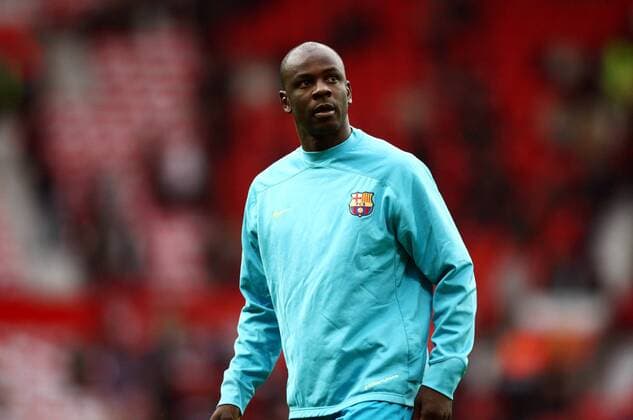 Lilian Thuram (FC Barcelona) -  (pan25672) Fußball EC 1 Herren Champions League 2007 2008, FC Barcelona, Barca, Halbfinale Einzelbild Manchester Fußball EC 1 Herren Champions League 2007 2008, FC Barcelona, Barca, Halbfinale Einzelbild Manchester