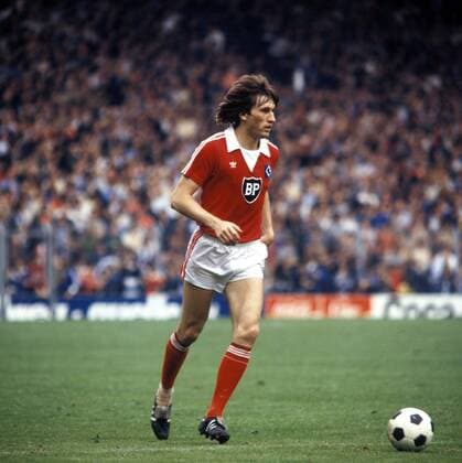 Manfred Kaltz (HSV) Fußball 1. BL Herren Saison 1979 1980 Einzelbild Bochum Fußball 1. BL Herren Saison 1979 1980 Einzelbild Bochum