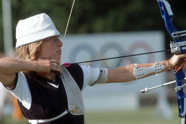 Claudia Kriz (BR Deutschland) Bogenschießen OS Sommer Damen Olympische Spiele Seoul 1988, Sommerspiele, Einzelbild Seoul Bogenschießen OS Sommer Damen Olympische Spiele Seoul 1988, Sommerspiele, Einzelbild Seoul