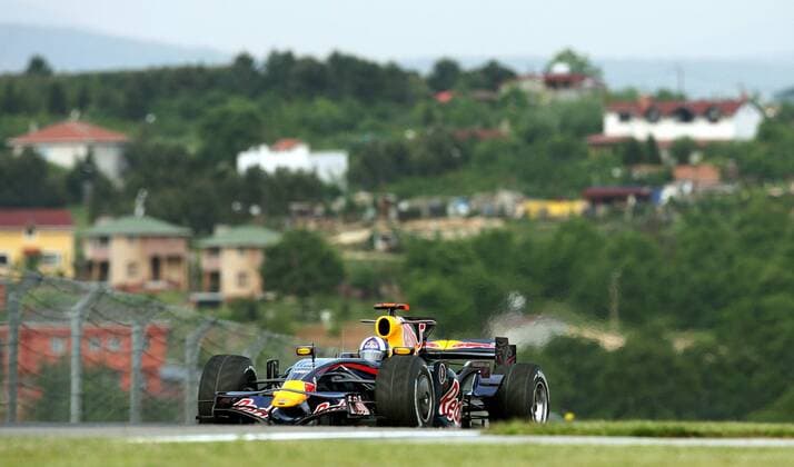 David Coulthard (Schottland Red Bull) in seinem Boliden - Motorsport Grand Prix Herren Großer Preis der Türkei 2008, Formel 1 Weltmeisterschaft, F1, F, GP, WM Totale Istanbul Motorsport Grand Prix Herren Großer Preis der Türkei 2008, Formel 1 Weltmeisterschaft, F1, F, GP, WM Totale Istanbul