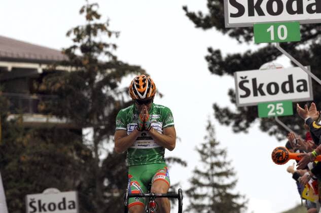 Emanuele Sella (Italien CSF Group Navigare) - Radsport Herren Giro d Italia 2008, dItalia, Straßenradsport, Straße, Rad Einzelbild 7. Etappe: Vasto - Pescocostanzo Enttäuschung, Radsport Herren Giro d Italia 2008, dItalia, Straßenradsport, Straße, Rad Einzelbild 7. Etappe: Vasto - Pescocostanzo Enttäuschung,