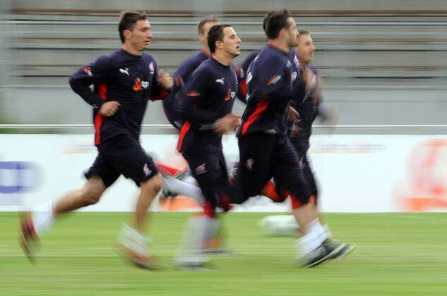 Dariusz Dudka (Polen, Mitte) - Fußball EM Herren Nationalteam 2008, Vorschau EM, EURO, Training, Trainingslager Gruppe Donaueschingen Dynamik, Fußball EM Herren Nationalteam 2008, Vorschau EM, EURO, Training, Trainingslager Gruppe Donaueschingen Dynamik,