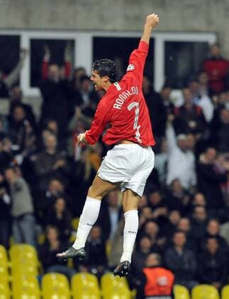Cristiano Ronaldo (Manchester United) - Torjubel - Fußball EC 1 Herren Champions League Finale 2007 2008, Manchester United, Manu, Einzelbild Moskau Freude, Begeisterung, Fußball EC 1 Herren Champions League Finale 2007 2008, Manchester United, Manu, Einzelbild Moskau Freude, Begeisterung,
