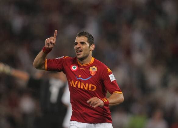 Simone Perrotta (AS Rom) - Torjubel - Fußball Herren Coppa Italia 2007 2008, Italienischer Pokal, Pokalspiel, Pokalfinale, Finale, Einzelbild Rom Fußball Herren Coppa Italia 2007 2008, Italienischer Pokal, Pokalspiel, Pokalfinale, Finale, Einzelbild Rom