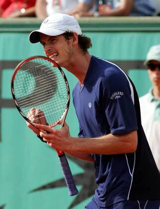 Andrew Murray (Großbritannien) jubelt Tennis Herren French Open 2008, ATP Tour, Grand Slam, Roland Garros Einzelbild Paris Freude,