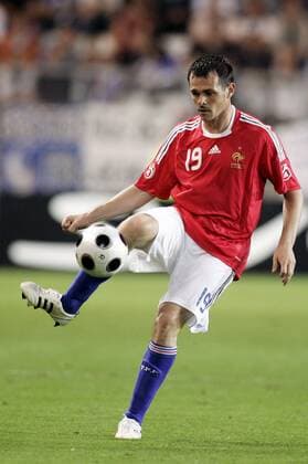 Willy Sagnol (Frankreich) -  (pan26132) Fußball Länderspiel Herren Freundschaftsspiel 2008, Test, Testspiel, Nationalteam, Nationaltrikot Einzelbild Paris Dynamik,